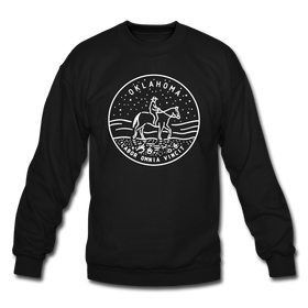 Oklahoma Sweatshirt - State Design Oklahoma Crewneck Sweatshirt - black
