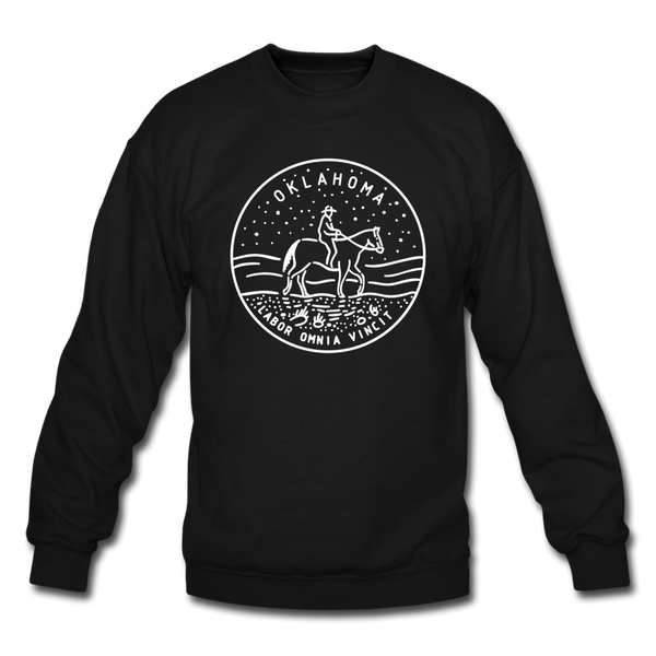 Oklahoma Sweatshirt - State Design Oklahoma Crewneck Sweatshirt - black