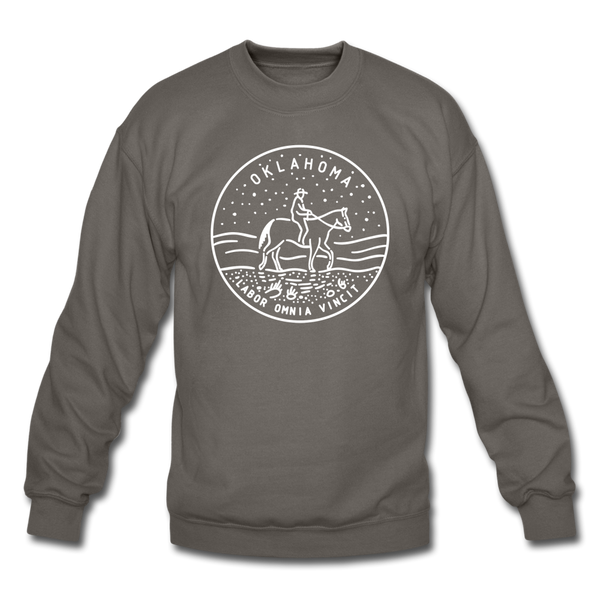 Oklahoma Sweatshirt - State Design Oklahoma Crewneck Sweatshirt - asphalt gray