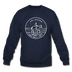 Oklahoma Sweatshirt - State Design Oklahoma Crewneck Sweatshirt - navy