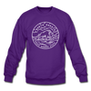 North Dakota Sweatshirt - State Design North Dakota Crewneck Sweatshirt - purple