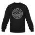North Dakota Sweatshirt - State Design North Dakota Crewneck Sweatshirt - black