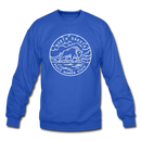 North Dakota Sweatshirt - State Design North Dakota Crewneck Sweatshirt - royal blue
