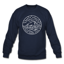 North Dakota Sweatshirt - State Design North Dakota Crewneck Sweatshirt - navy