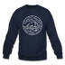 North Dakota Sweatshirt - State Design North Dakota Crewneck Sweatshirt - navy