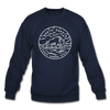 North Dakota Sweatshirt - State Design North Dakota Crewneck Sweatshirt - navy