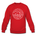 North Dakota Sweatshirt - State Design North Dakota Crewneck Sweatshirt - red