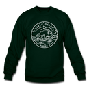 North Dakota Sweatshirt - State Design North Dakota Crewneck Sweatshirt - forest green