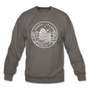 Rhode Island Sweatshirt - State Design Rhode Island Crewneck Sweatshirt - asphalt gray