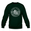 Rhode Island Sweatshirt - State Design Rhode Island Crewneck Sweatshirt - forest green
