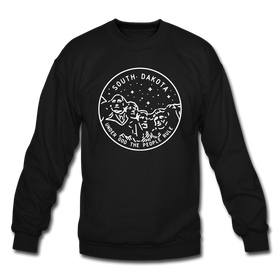 South Dakota Sweatshirt - State Design South Dakota Crewneck Sweatshirt - black
