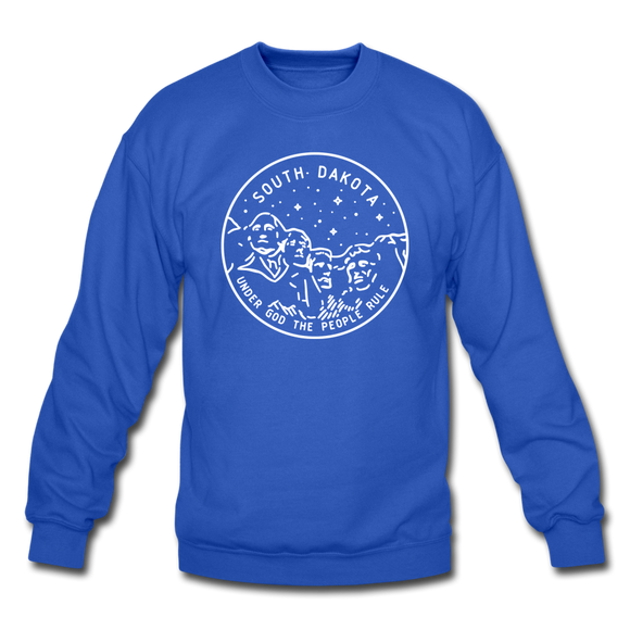 South Dakota Sweatshirt - State Design South Dakota Crewneck Sweatshirt - royal blue