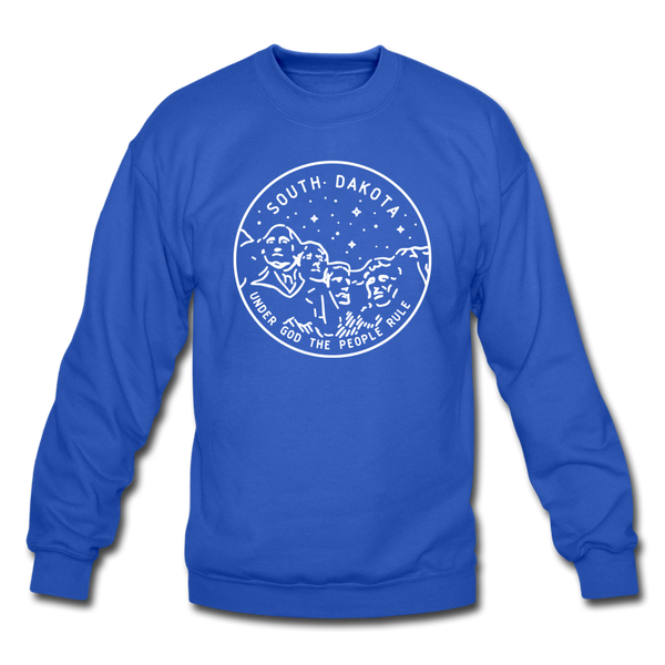 South Dakota Sweatshirt - State Design South Dakota Crewneck Sweatshirt - royal blue