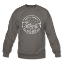 South Dakota Sweatshirt - State Design South Dakota Crewneck Sweatshirt - asphalt gray