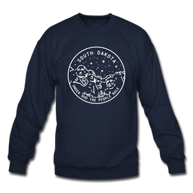 South Dakota Sweatshirt - State Design South Dakota Crewneck Sweatshirt - navy