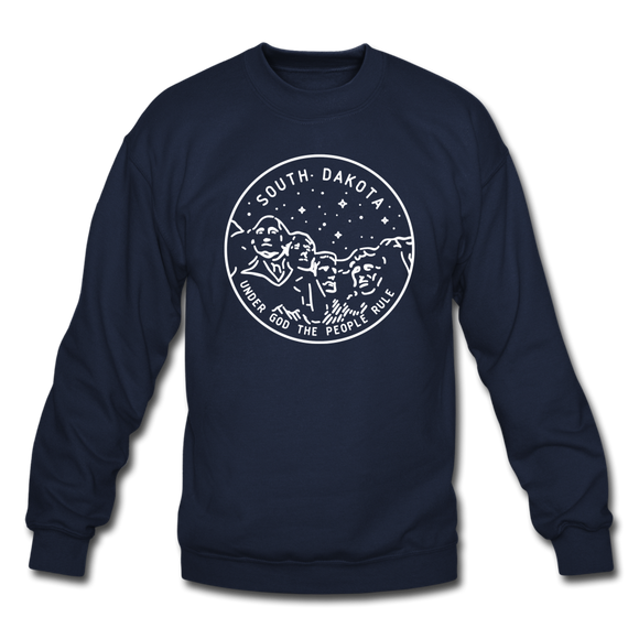 South Dakota Sweatshirt - State Design South Dakota Crewneck Sweatshirt - navy