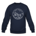South Dakota Sweatshirt - State Design South Dakota Crewneck Sweatshirt - navy
