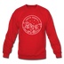 South Dakota Sweatshirt - State Design South Dakota Crewneck Sweatshirt - red