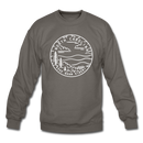 North Carolina Sweatshirt - State Design North Carolina Crewneck Sweatshirt - asphalt gray