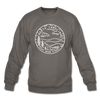 North Carolina Sweatshirt - State Design North Carolina Crewneck Sweatshirt - asphalt gray
