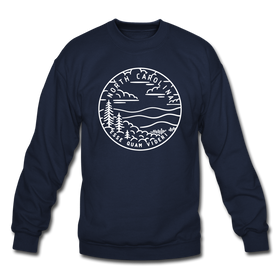 North Carolina Sweatshirt - State Design North Carolina Crewneck Sweatshirt - navy