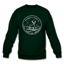 Pennsylvania Sweatshirt - State Design Pennsylvania Crewneck Sweatshirt - forest green