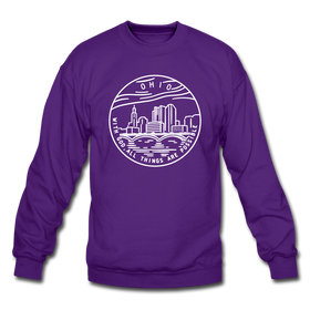 Ohio Sweatshirt - State Design Ohio Crewneck Sweatshirt - purple