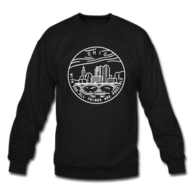 Ohio Sweatshirt - State Design Ohio Crewneck Sweatshirt - black
