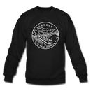 Oregon Sweatshirt - State Design Oregon Crewneck Sweatshirt - black