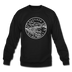 Oregon Sweatshirt - State Design Oregon Crewneck Sweatshirt - black