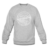 Oregon Sweatshirt - State Design Oregon Crewneck Sweatshirt - heather gray