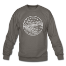 Oregon Sweatshirt - State Design Oregon Crewneck Sweatshirt - asphalt gray