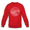 Oregon Sweatshirt - State Design Oregon Crewneck Sweatshirt - red