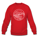 Oregon Sweatshirt - State Design Oregon Crewneck Sweatshirt - red