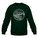 Oregon Sweatshirt - State Design Oregon Crewneck Sweatshirt - forest green