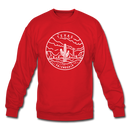 Texas Sweatshirt - State Design Texas Crewneck Sweatshirt - red