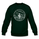 Texas Sweatshirt - State Design Texas Crewneck Sweatshirt - forest green