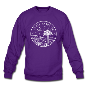 South Carolina Sweatshirt - State Design South Carolina Crewneck Sweatshirt - purple