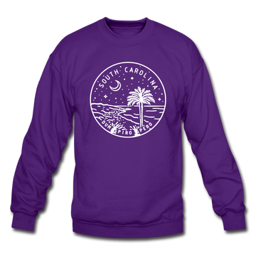 South Carolina Sweatshirt - State Design South Carolina Crewneck Sweatshirt - purple