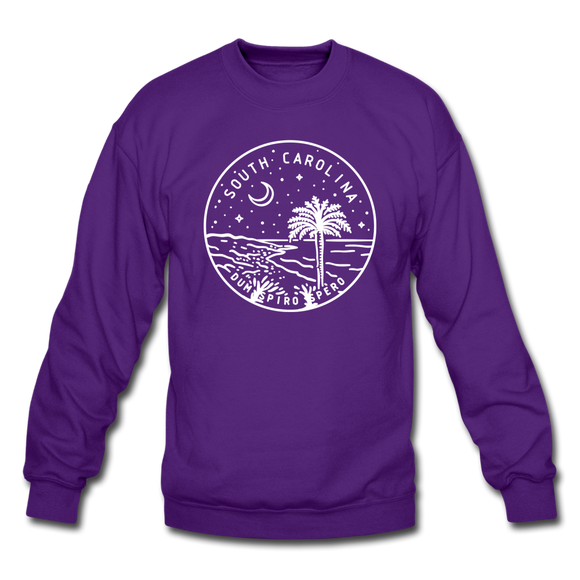 South Carolina Sweatshirt - State Design South Carolina Crewneck Sweatshirt - purple