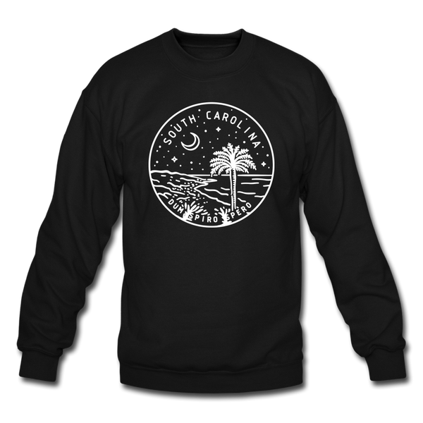 South Carolina Sweatshirt - State Design South Carolina Crewneck Sweatshirt - black