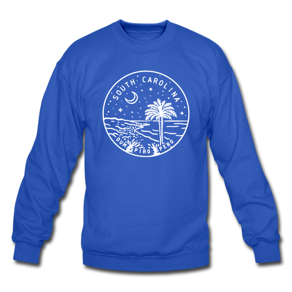 South Carolina Sweatshirt - State Design South Carolina Crewneck Sweatshirt - royal blue