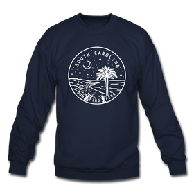 South Carolina Sweatshirt - State Design South Carolina Crewneck Sweatshirt - navy