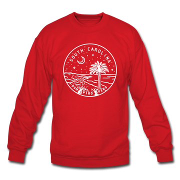 South Carolina Sweatshirt - State Design South Carolina Crewneck Sweatshirt - red