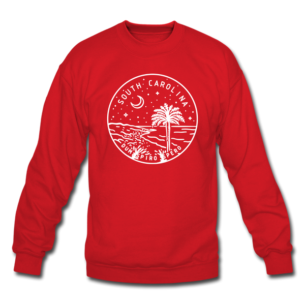 South Carolina Sweatshirt - State Design South Carolina Crewneck Sweatshirt - red