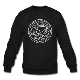 Tennessee Sweatshirt - State Design Tennessee Crewneck Sweatshirt - black
