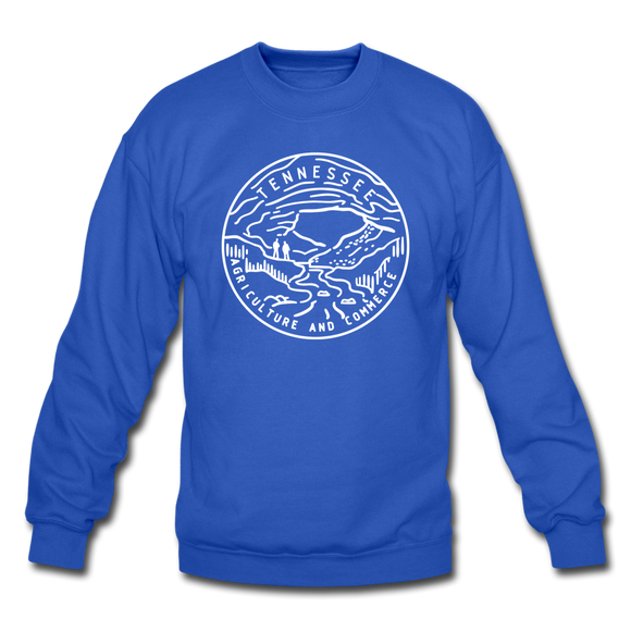 Tennessee Sweatshirt - State Design Tennessee Crewneck Sweatshirt - royal blue