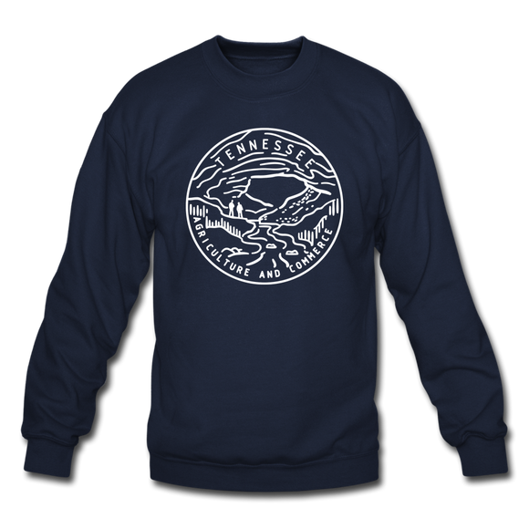 Tennessee Sweatshirt - State Design Tennessee Crewneck Sweatshirt - navy
