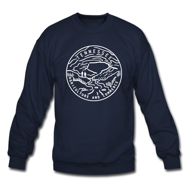 Tennessee Sweatshirt - State Design Tennessee Crewneck Sweatshirt - navy