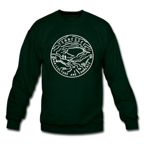 Tennessee Sweatshirt - State Design Tennessee Crewneck Sweatshirt - forest green